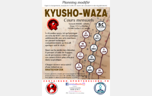 Kyusho-waza: planning saison 2024-2025 (modifié !)